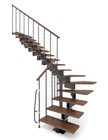 Escalier modulaire bois métal Vector